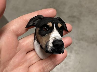 Sculpted Dog Head Magnet Style 2