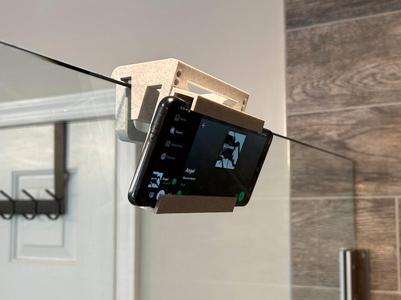 Reversable Phone Stand for Shower and Desk