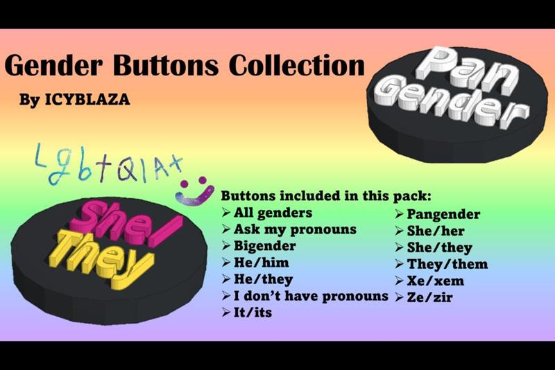 Gender buttons collection
