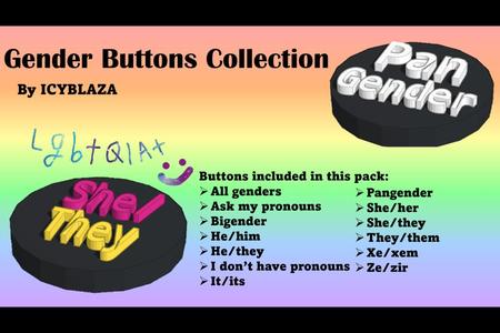 Gender buttons collection