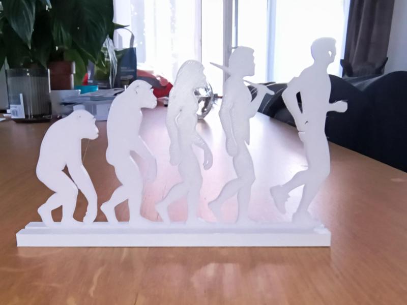 Human Evolution Silhouette – From Ape to Runner