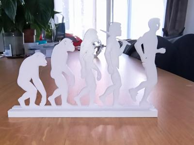 Human Evolution Silhouette – From Ape to Runner