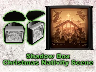Shadow Box Christmas Nativity Scene