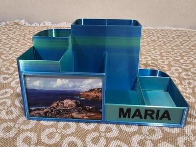 Desk Organizer Pen Holder with Zink Photo Slot