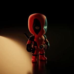 Cute Deadpool Statue - Big Head