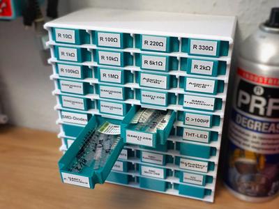Organizer for small parts