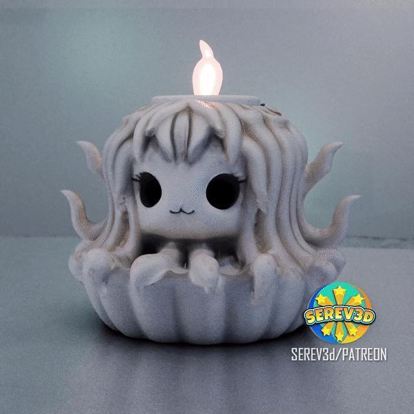 Halloween Cute Candle Holder - Medusa Witch