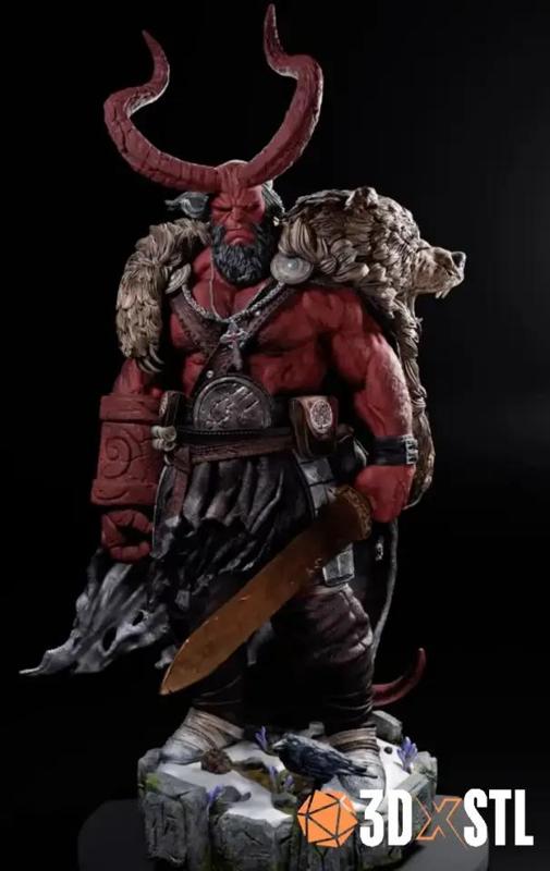 Hellboy 3D Model STL Printable Demon Hero for Cosplay and Collectors   