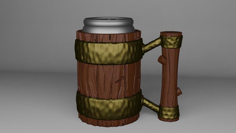 Wood Stein Beer Can Holder