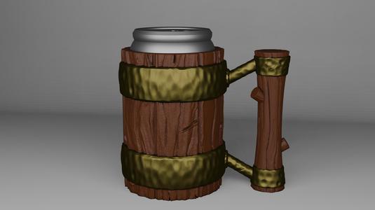Wood Stein Beer Can Holder