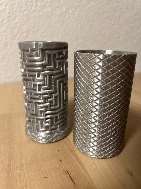 Puzzle Maze with knurled style. 