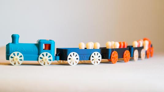 Math learning train locomotive 100% printable and robust