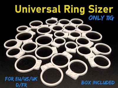 Ring Size Measuring Set for US / EU / UK / FR / D