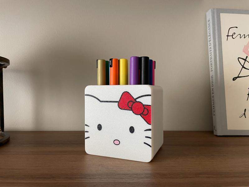 Pen Holder - Hello Kitty - v2 (AMS ready)