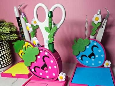 Kawaii Strawberry Pal Desk Organizer