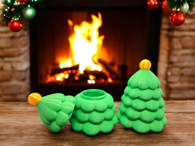 Christmas Tree Container, Ornament, and Decor