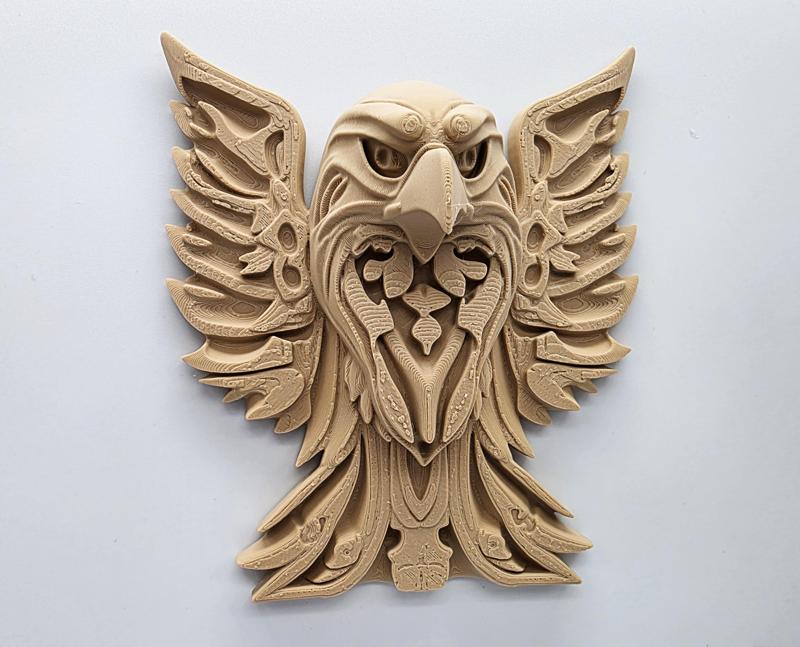 Wood Carved Eagle Wall Art - No Supports