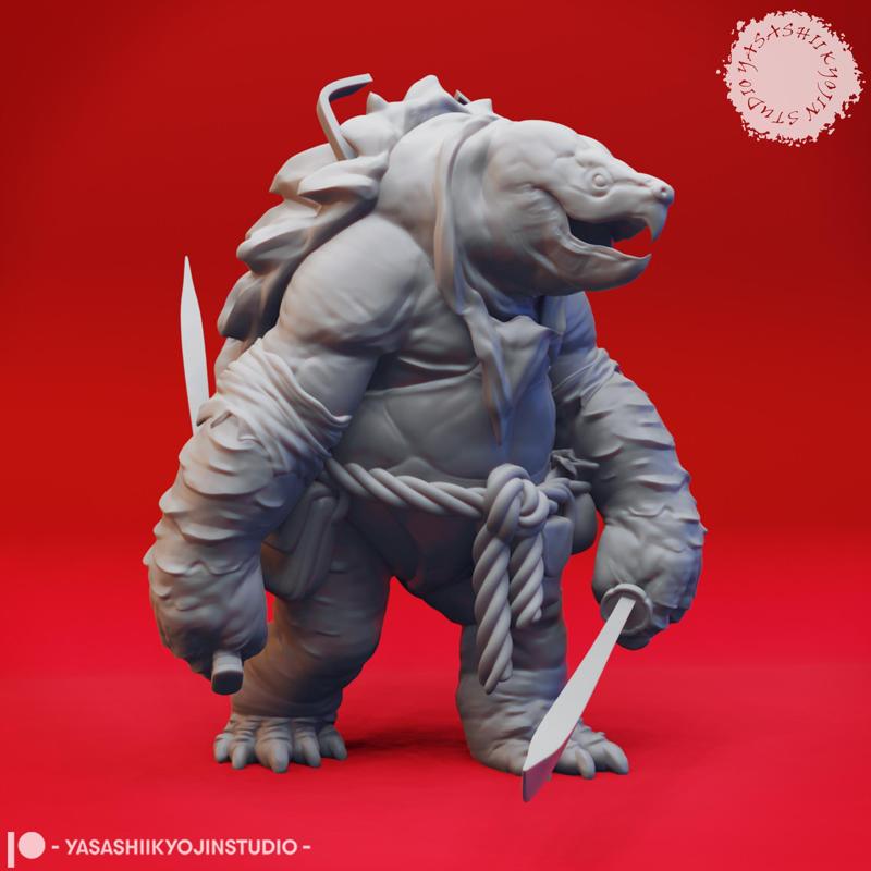 Dual Sword Tortle - Tabletop Miniature