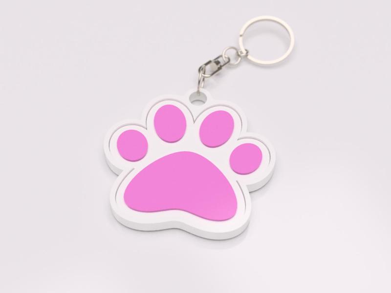Animal Paw Keychain
