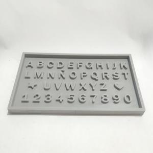 Mold to create small silicone letter molds