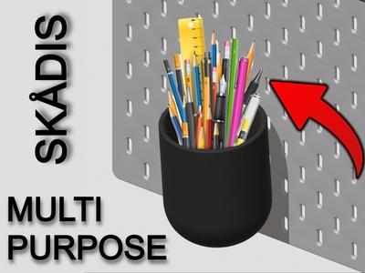 Multi-Purpose Cup for IKEA Skadis Pegboard