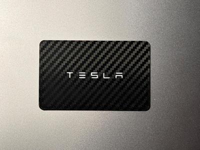 Tesla Key Card - Dual Side - Carbon Fiber Texture