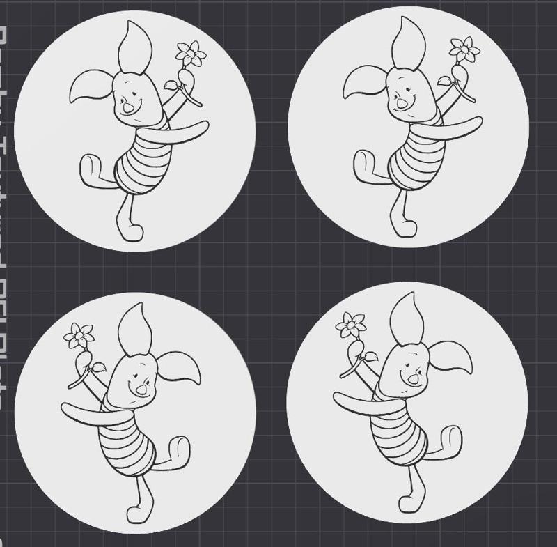 Piglet Ferkel Pooh Coaster Untersetzer