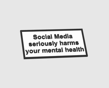 Social media harms sign