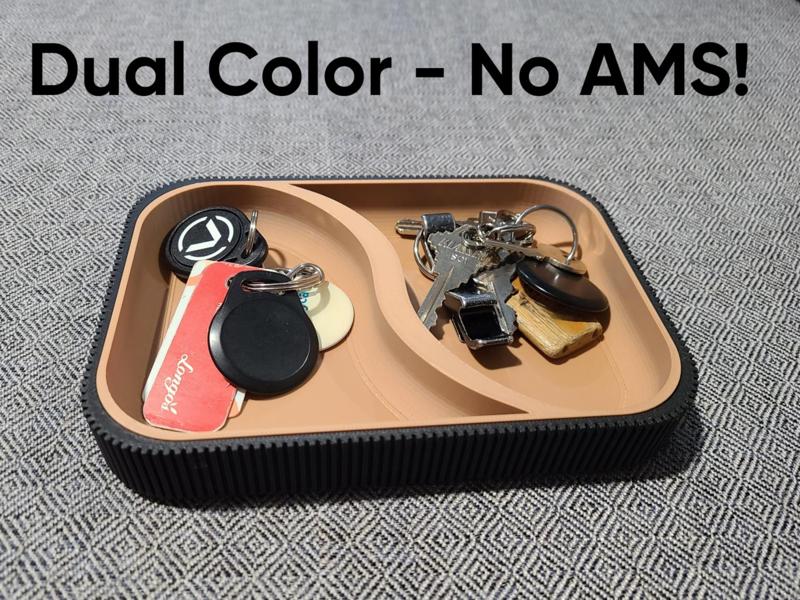 Dual-Color Modern Tray - No AMS Required!