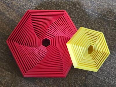 Hexafidget Toy, multiple sizes. Free Commercial
