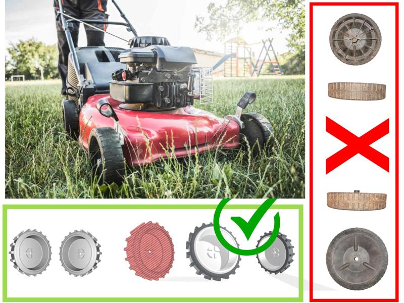 Lawn mover plastic wheel