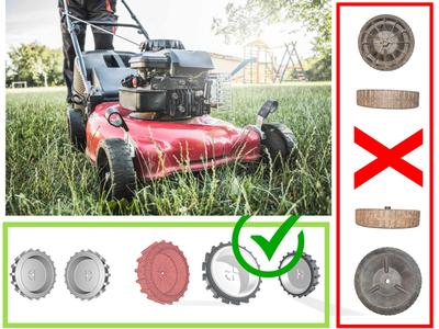 Lawn mover plastic wheel