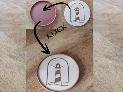 Maritime Coastguard Coaster with Click System