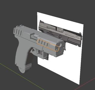 CZ P10 Pistol Keychain - Fidget toy
