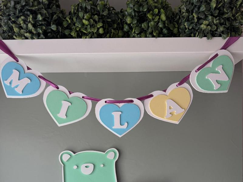 Heart Garland Letters can be changed