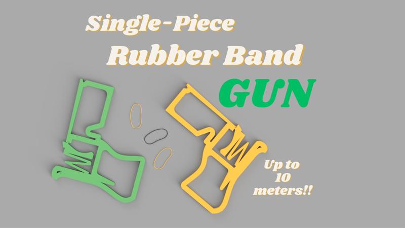 Single-Piece Rubber Band Gun