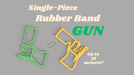 Single-Piece Rubber Band Gun