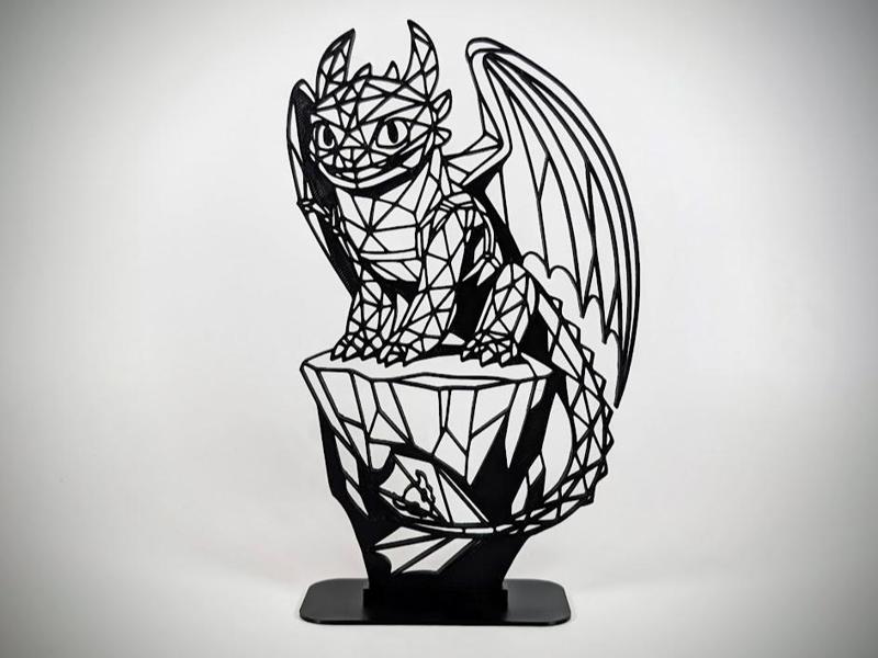 Geometric Low Poly Toothless