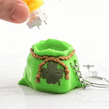 Cutie3D Keycap Fidget Clicker Lucky Gold Bag Keychain - Cute Backpack Keychain