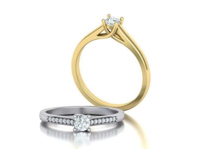 Engagement solitaire 4 prong ring own design 0159