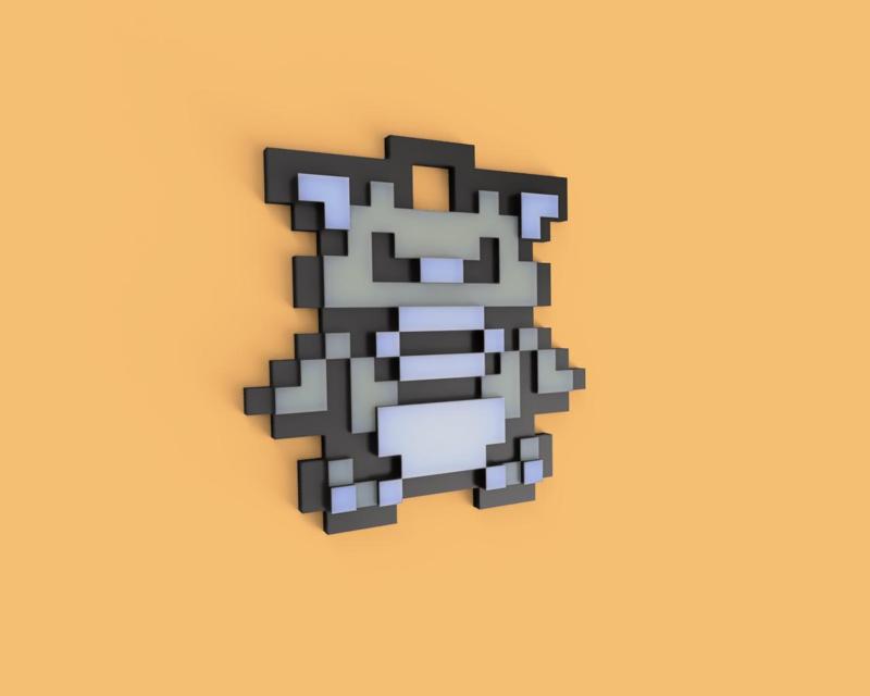 Retro Series - Pokemon Keyring - Ground