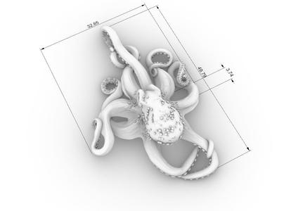 octapus pendant 3d model 3D print model