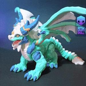 ICE ELEMENTAL DRAGON - ARTICULATED - PRINT-IN-PLACE - FLEXI