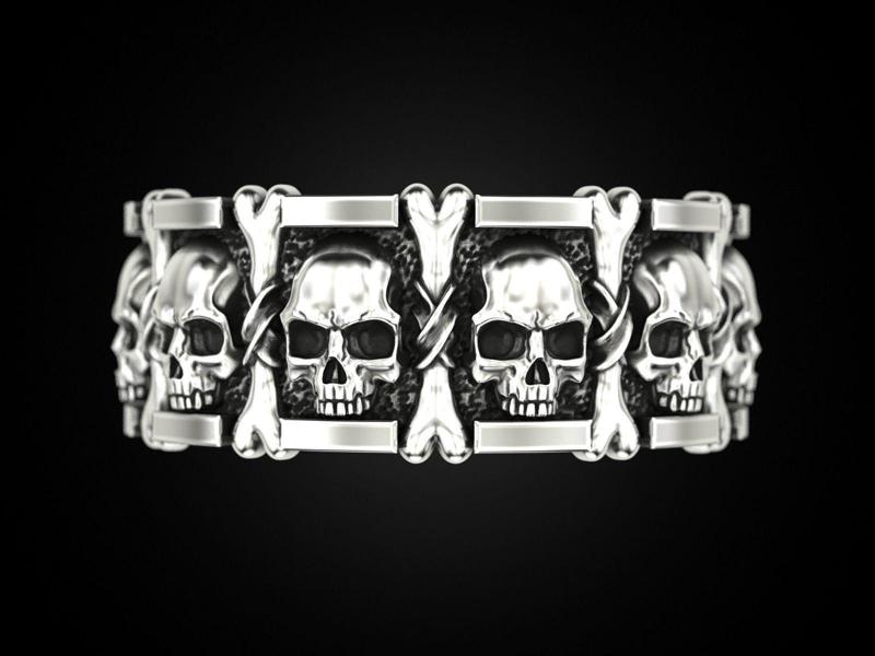Ring many skulls and bones