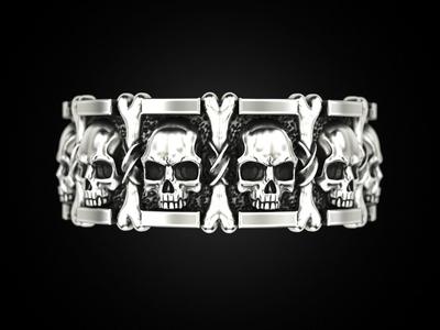 Ring many skulls and bones