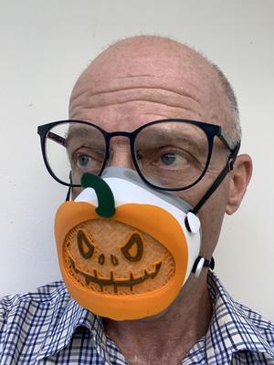 Snap-in decoration for Flo Mask, Version10, Halloween Pumpkin