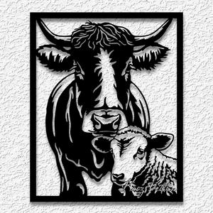 dairy cow and sheep wall art country home decor