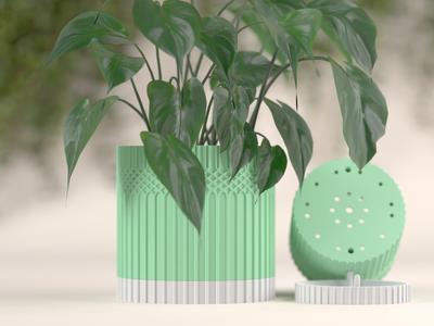 Modern Planter with integrated drainage.Easy Print