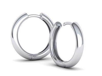 20mm Hoop Earrings printable 3dmodel