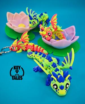 The Dragon - Claire & Lotus (flexi - mini - keychain)